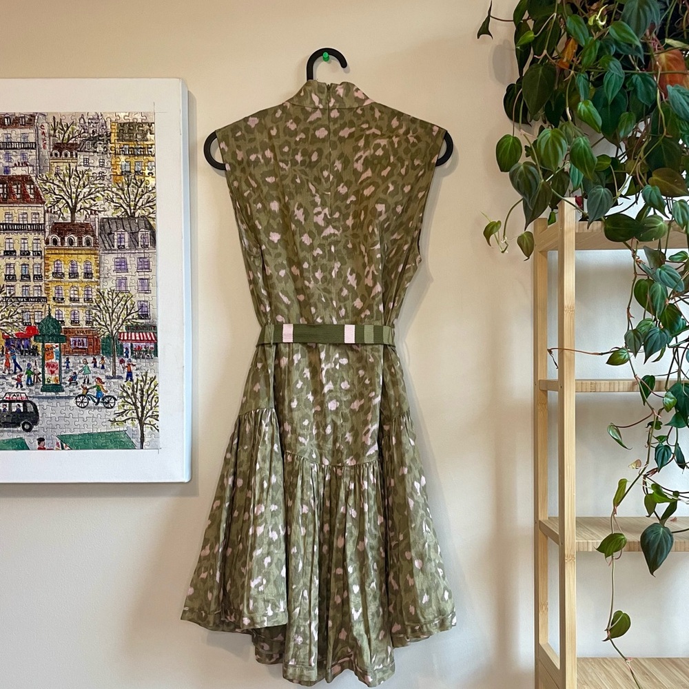 ZIMMERMANN Carnaby Belted Leopard-Print Cotton-Voile Mini Dress 0P 🐆 - Picture 4 of 11